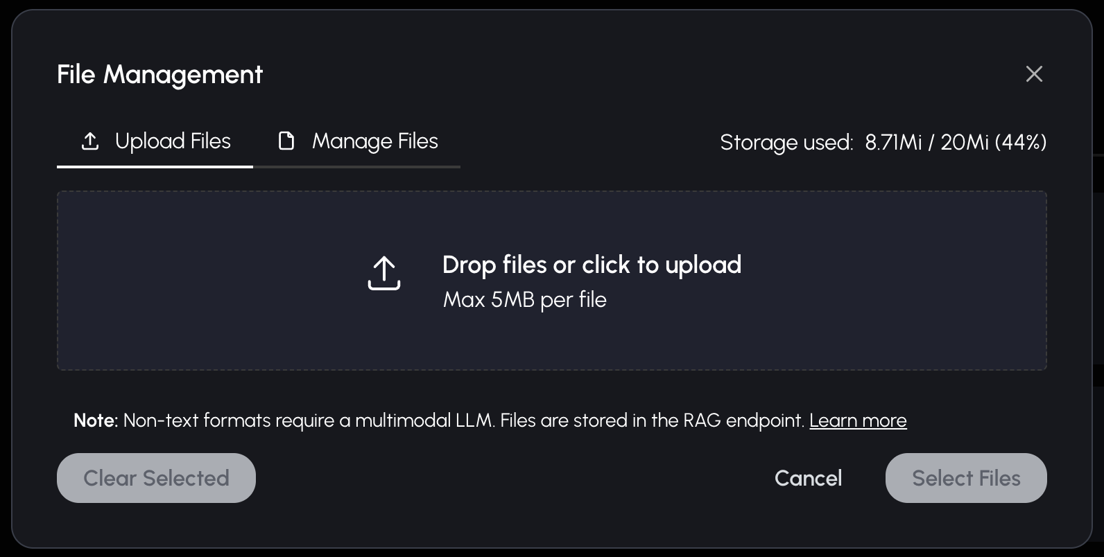 File Management Storage